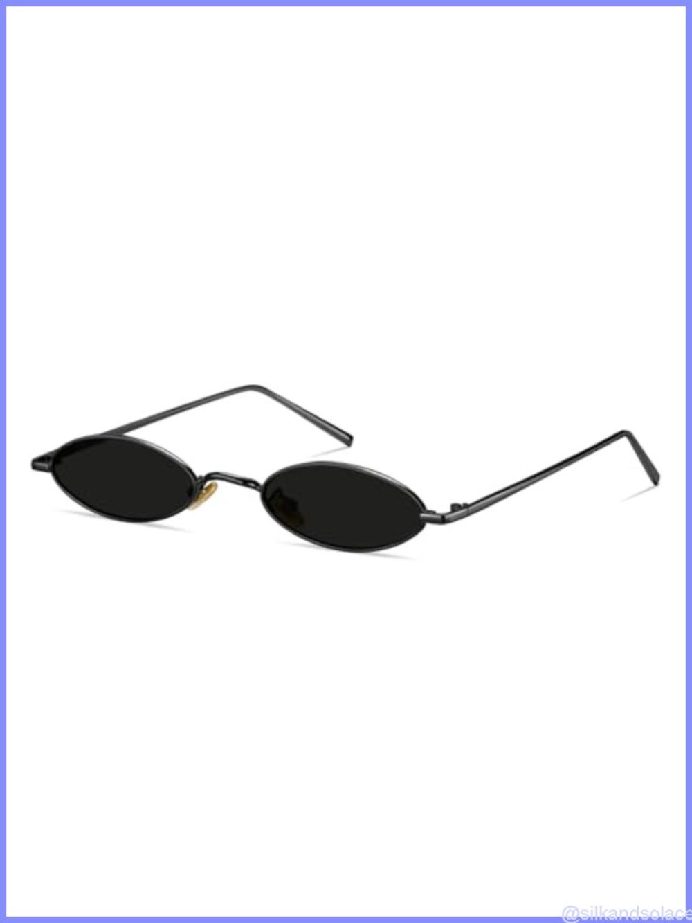 Retro Oval Sunglasses Metal Frame UV400 Full-Frame Small Oval Unisex